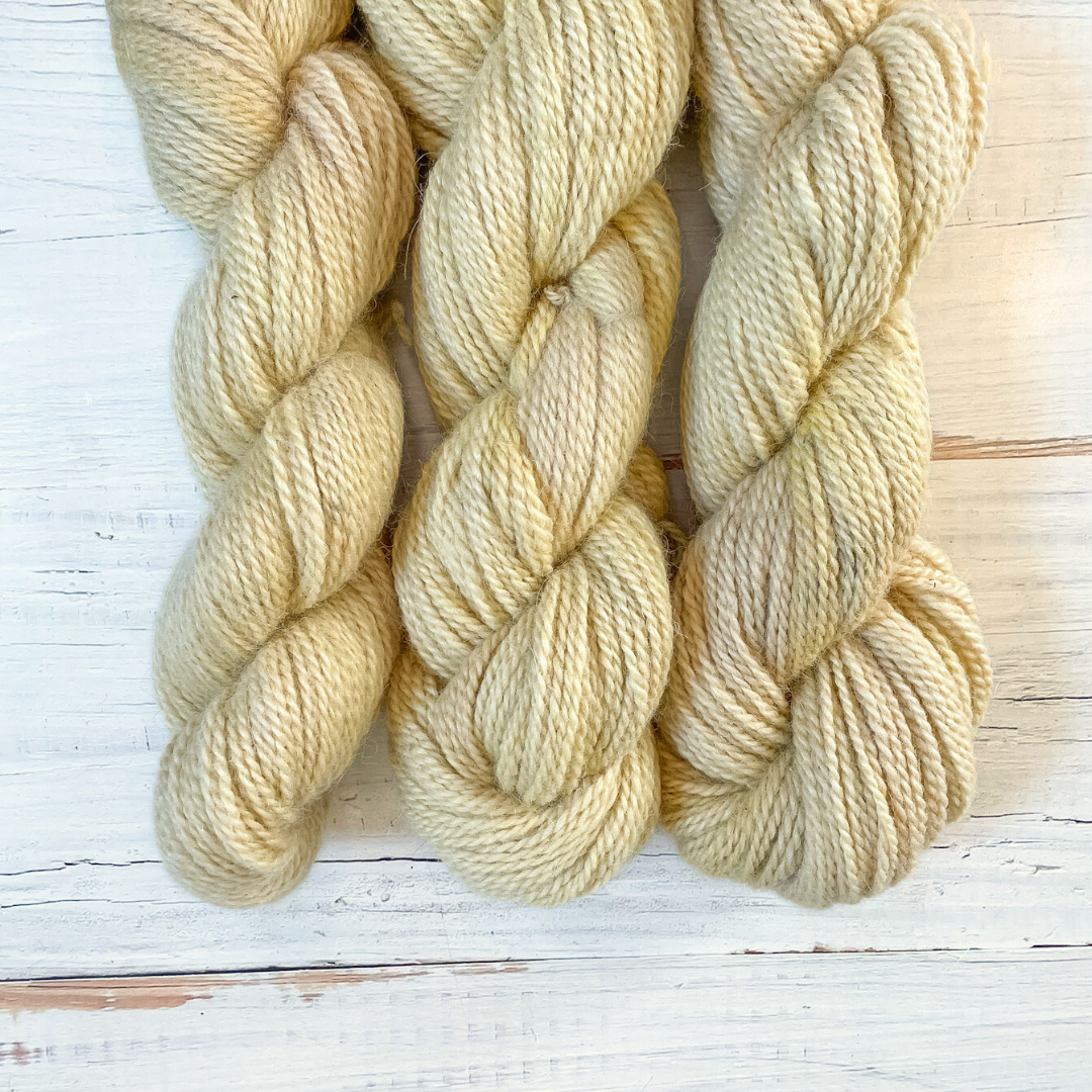 Rapunzel's Hair (Greater Celandine)- AMA naturally dyed DK weight yarn