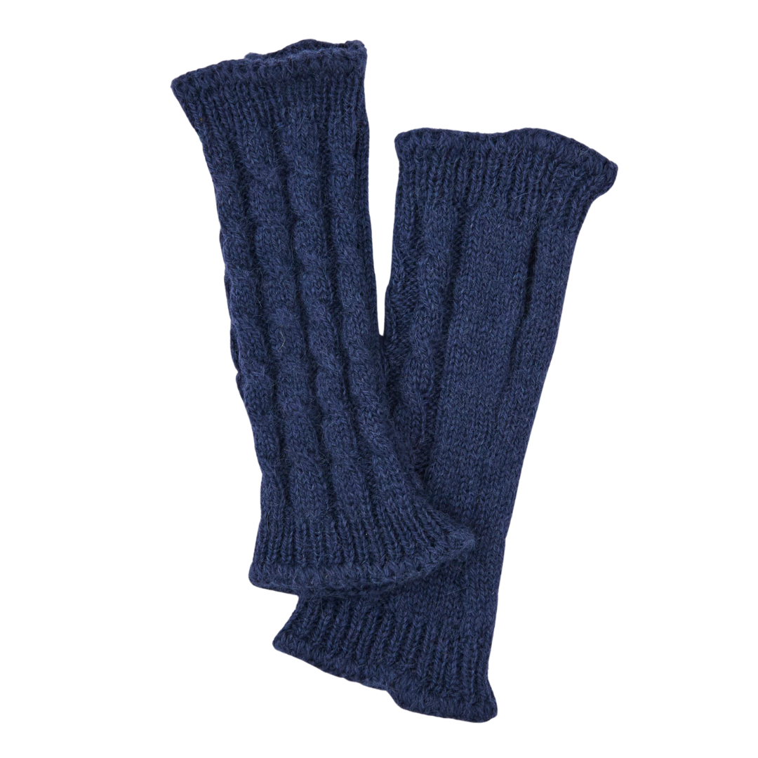 Cable Alpaca Wrist Warmers